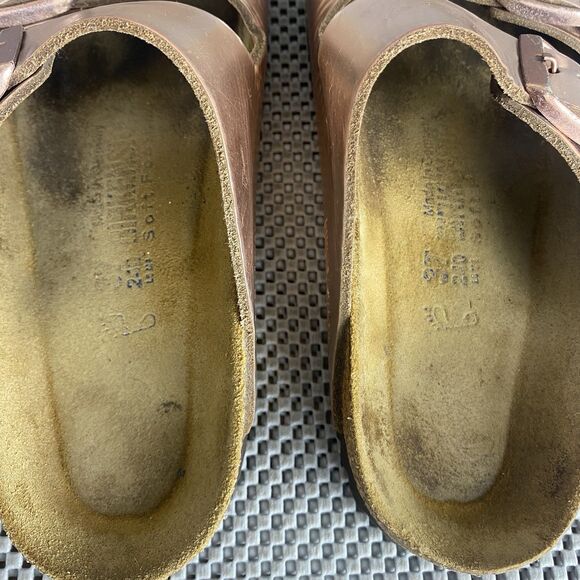 Birkenstock Arizona Sandals 37 L6 M4 Metallic Copper Buckle Made In Germany - Picture 11 of 15